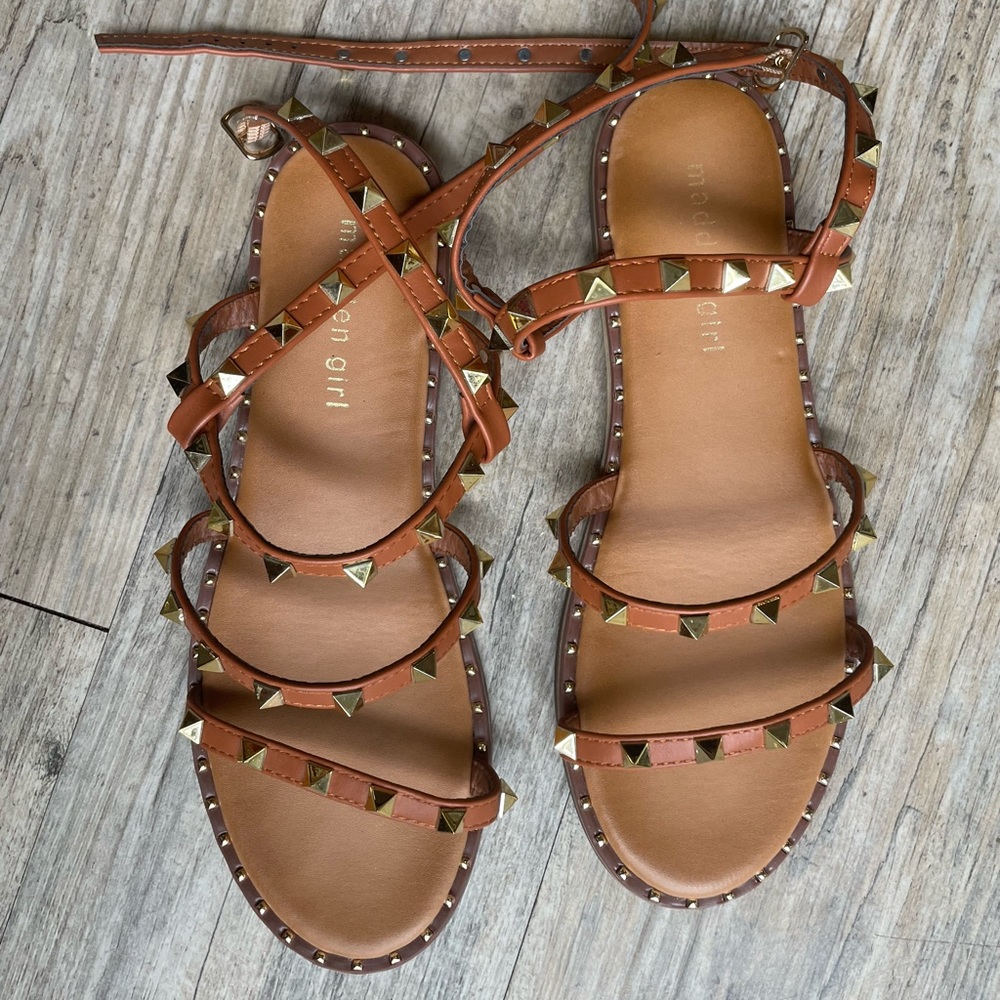 Madden Girl Studded Sandals 7.5